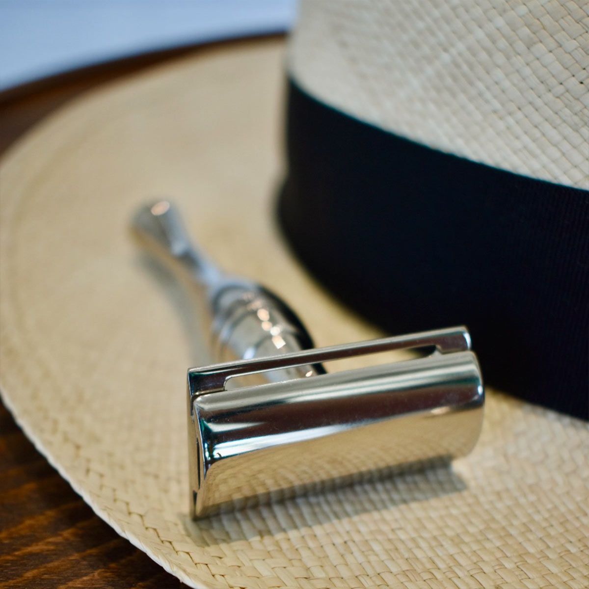 Osterley safety razor and Panama hat