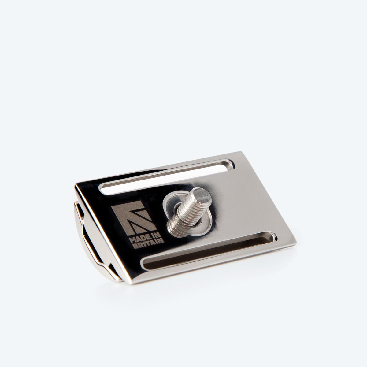 British made stainless steel safety razor cap and plate