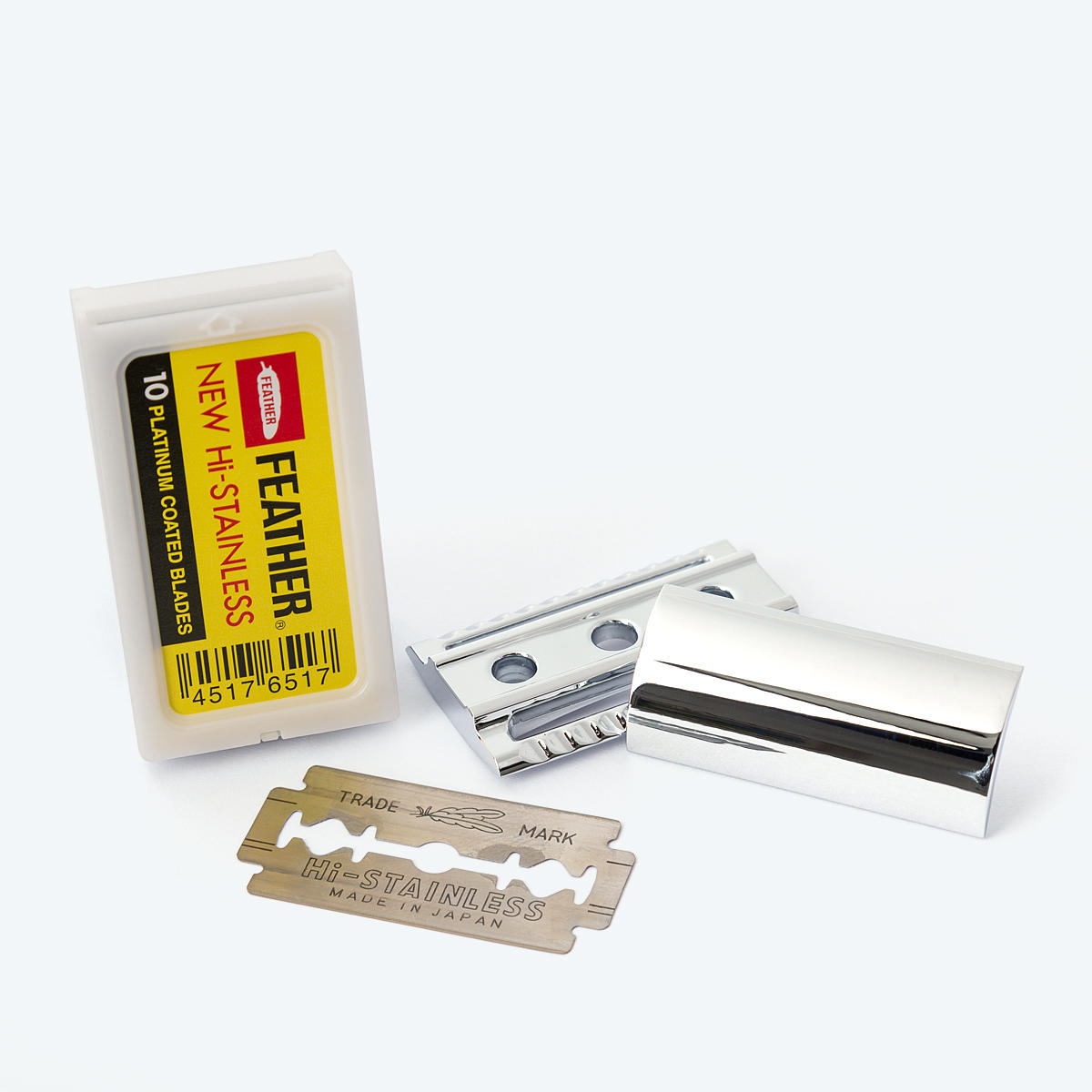 Feather stainless steel safety razor blades